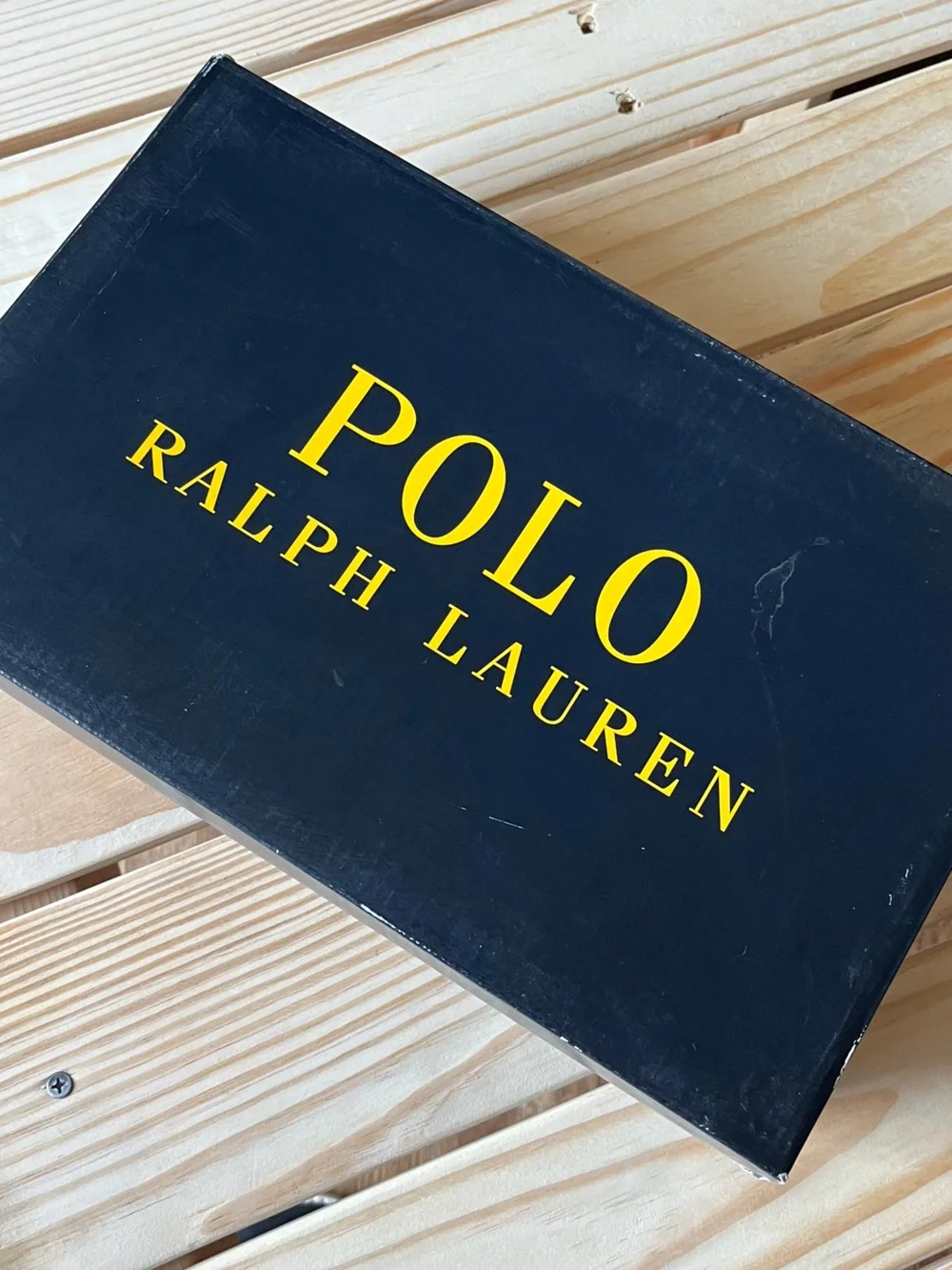 Ralph Lauren Polo Navy Box with Yellow Logo